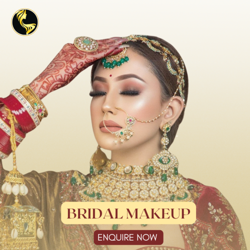 Red Brush Minimalist Bridal Makeup Instagram Post